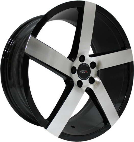 Диск Vissol V-080R 19x8.5 5x100 ET45 DIA57.1 BLACK-WITH-MACHINED-FACE