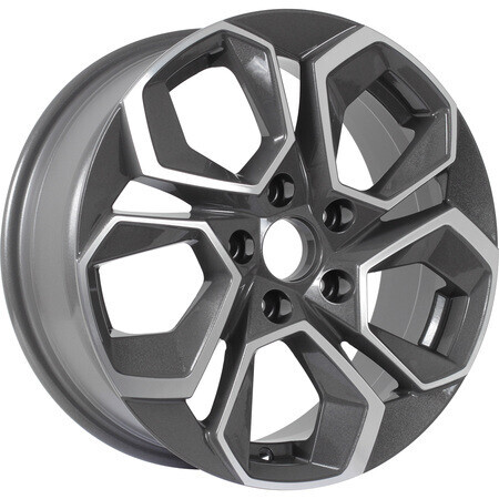 Диск Kdw Kd1620 16x6.5 4x100 ET45 DIA60.1 GREY_FRONT_POLISHED