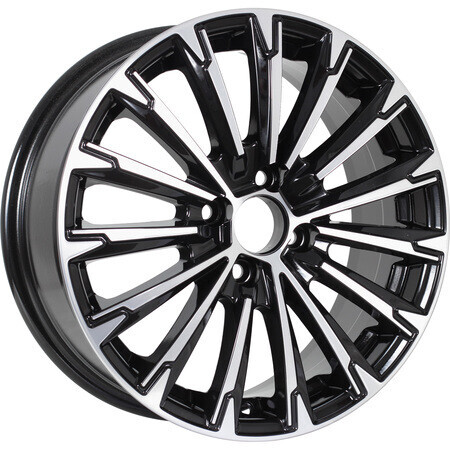 Диск Kdw Kd1610 16x6.5 4x100 ET50 DIA60.1 BLACK_FRONT_POLISHED
