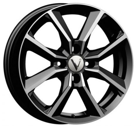 Диск Вектор B271 16x6 4x100 ET49 DIA54.1 АЛМАЗ ЧЕРНЫЙ